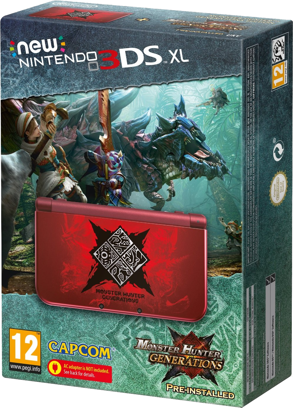New Nintendo 3ds Xl Monster Hunter Generations Edition - 3ds Xl Monster Hunter Generations Edition Console (1016x1410), Png Download