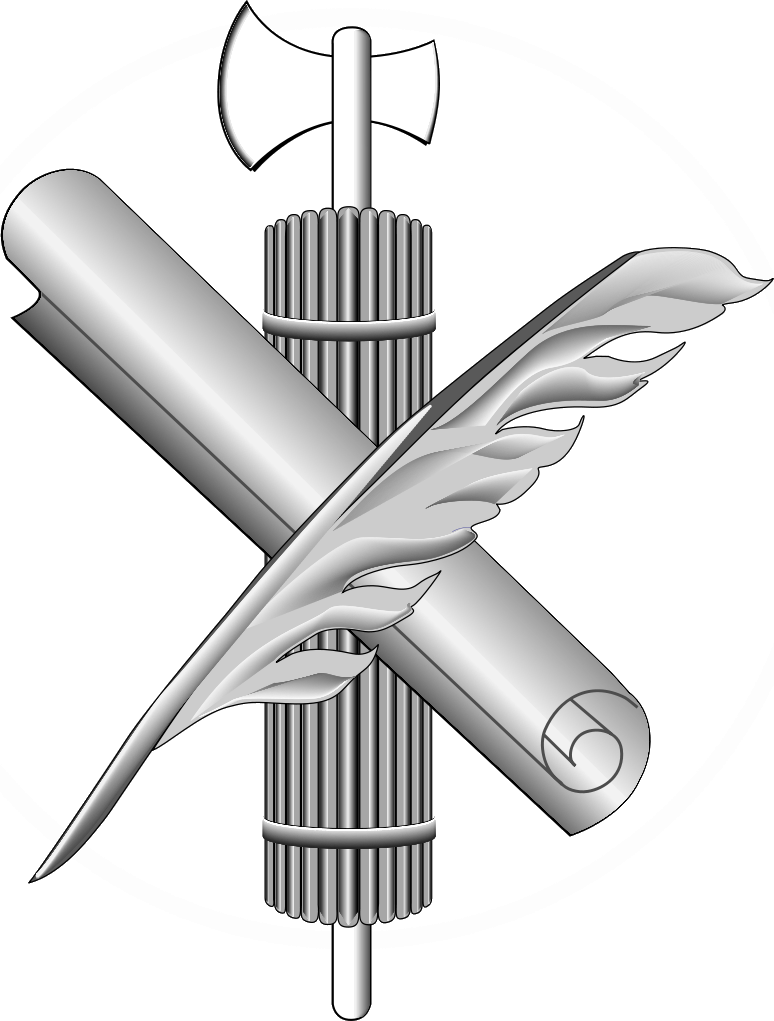 Fasces Scroll Quill - Administrative Office Of The United States Courts (774x1021), Png Download