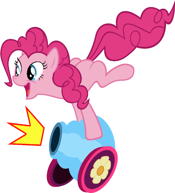 Pinkie Party Cannon - Pinkie Pie And Her Party Cannon (598x646), Png Download
