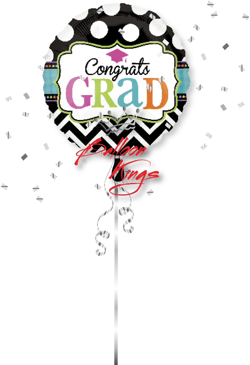 Congrats Grad Dots And Chevron - Amscan Dream Big Graduation Plastic Table Covers (3 (1068x1280), Png Download