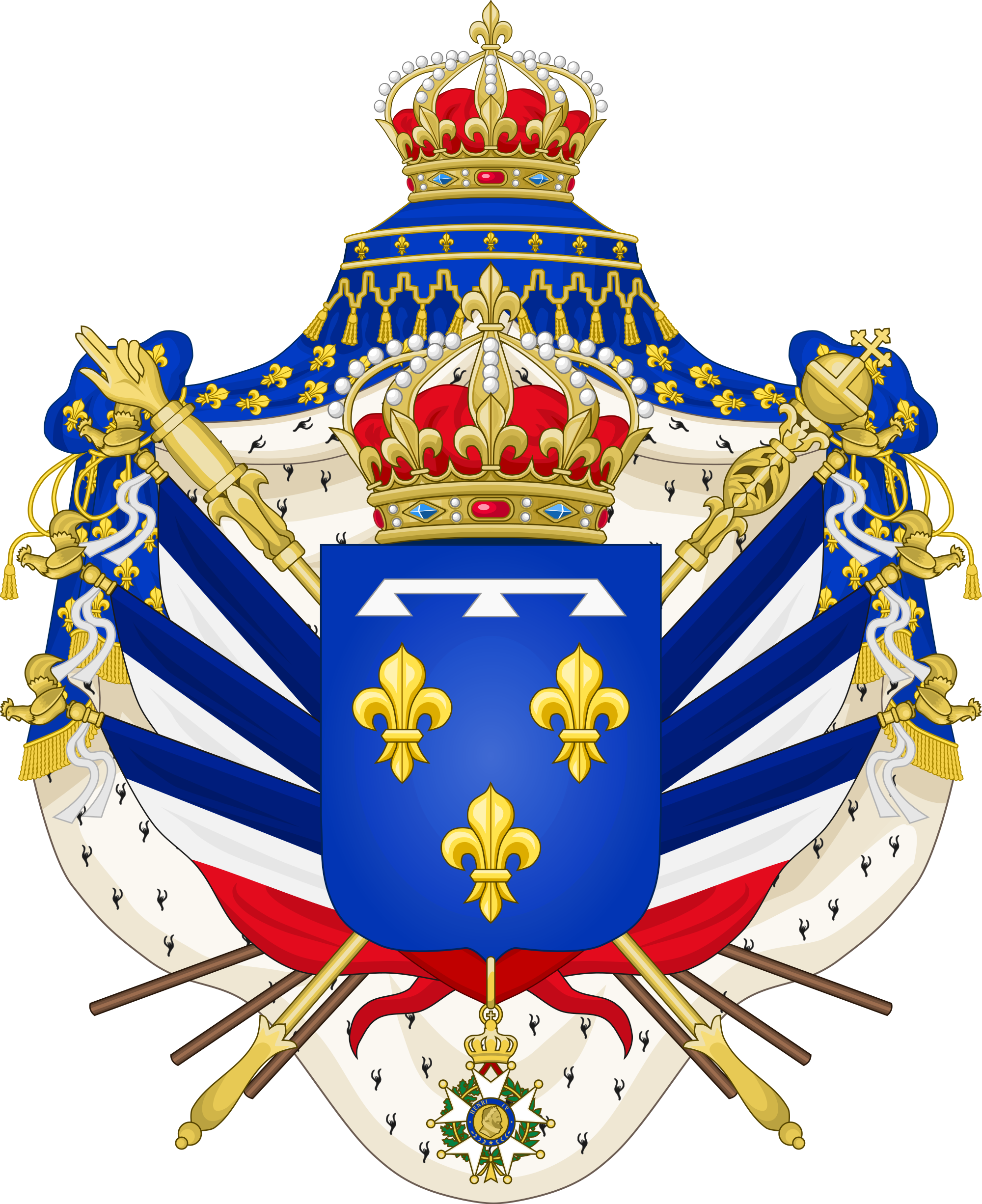 Coat Of Arms Of The July Monarchy - Coat Of Arms (2000x2452), Png Download