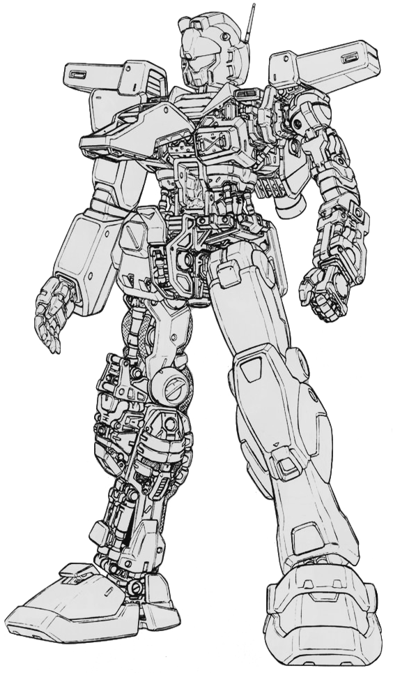 Rgm-79n ジム・カスタム Gundam Art, Gundam Wing, Mechanical (564x964), Png Download