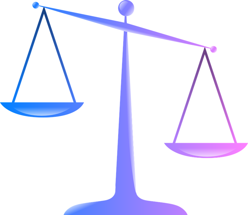 Hourglass Clipart Cartoon - Scales Of Justice Clip Art (833x720), Png Download