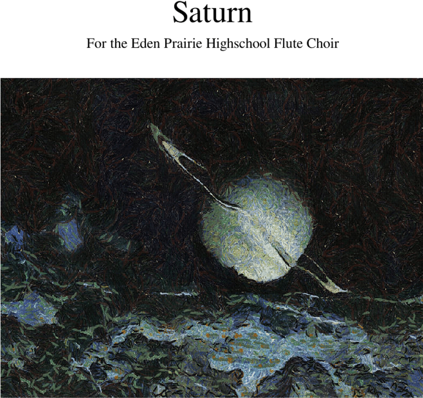 Saturn For Flute Choir & Violin - Tote Bag (850x1100), Png Download