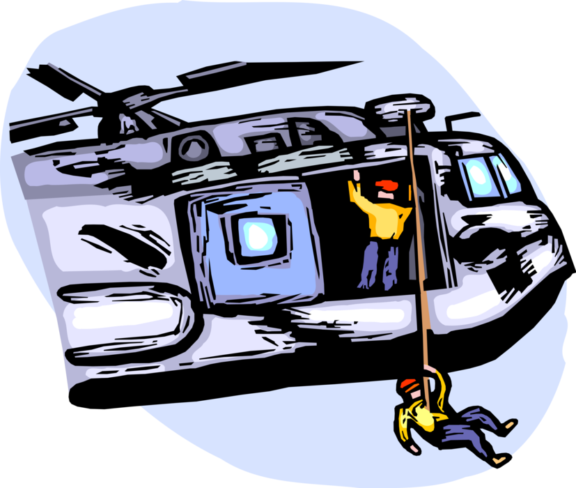 Vector Illustration Of United States Navy Soldiers - Helicopter (827x700), Png Download