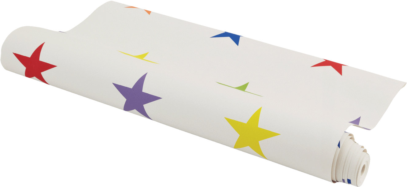 Children's Wallpaper, Rainbow Star - Gltc L3857 Wipe-clean Wallpaper - Rainbow Star (1440x1440), Png Download