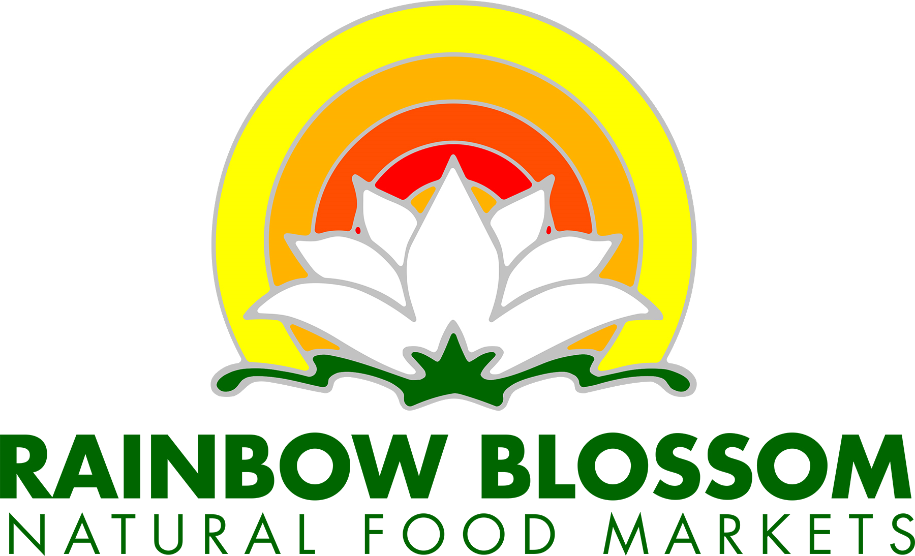 Thank You To Our Partners - Rainbow Blossom Natural Food Markets Logo (1800x1094), Png Download