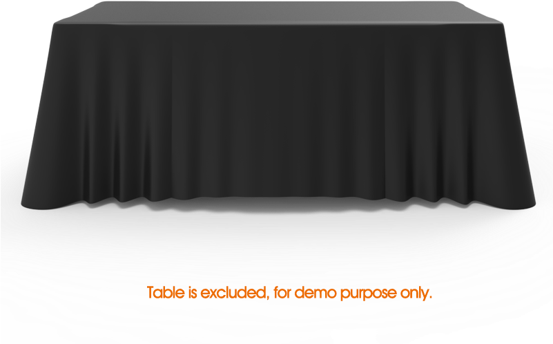 6ft Black Versatile Loose Table Throw With Round Corners - Signwindisplay.com - Signwin, Inc. (800x600), Png Download