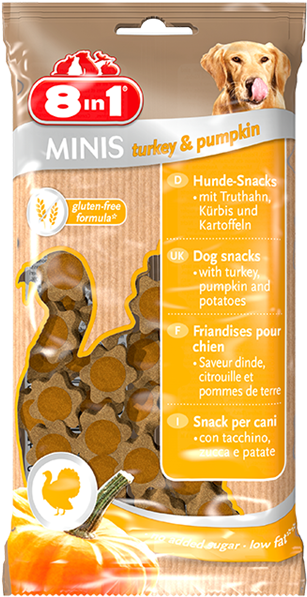 8in1 Minis Turkey & Pumpkin - 8in1 Minis Turkey & Pumpkin (100g) (600x600), Png Download
