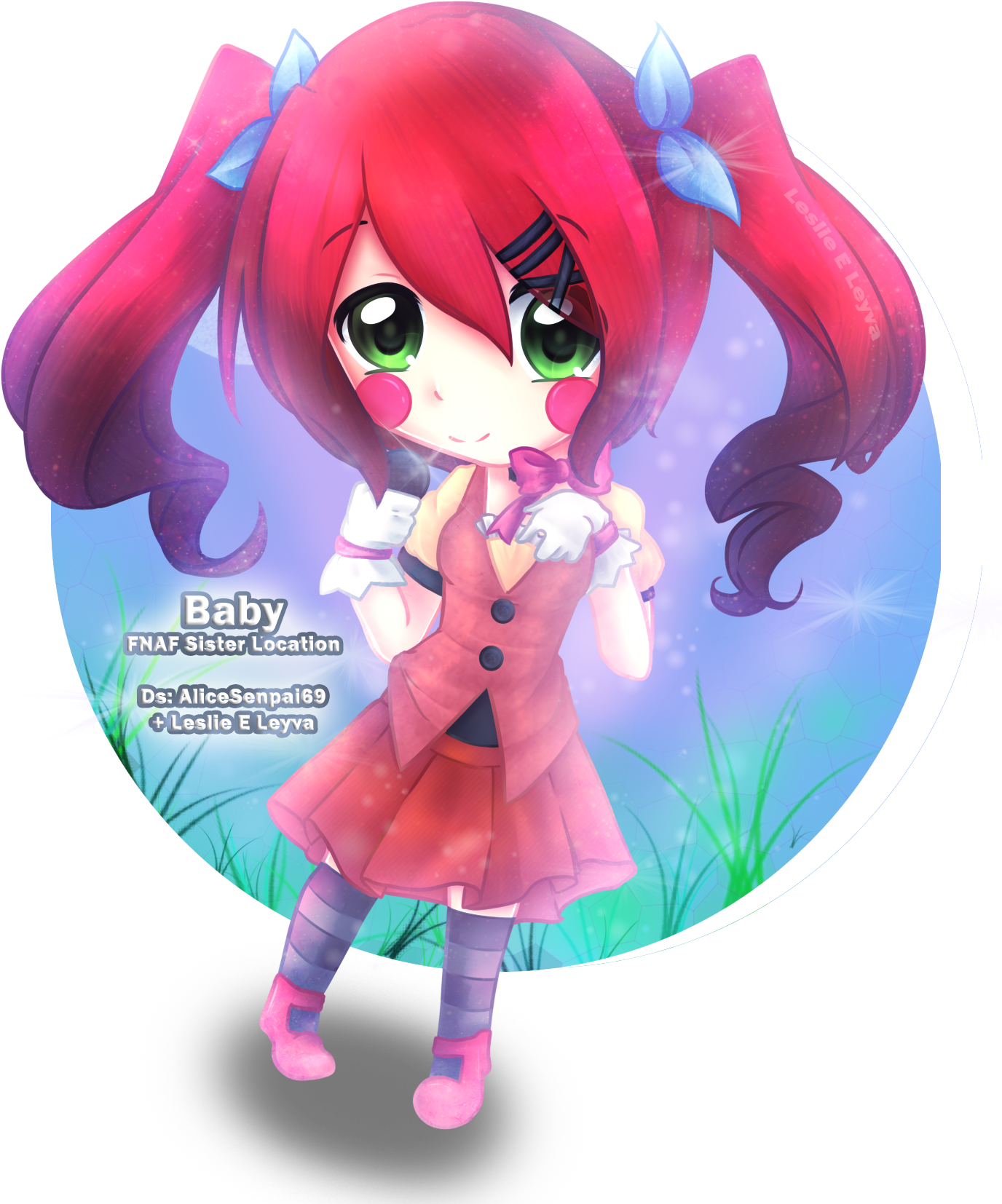 Fnaf Sister Location Lets Sing Together Baby Candlehead - Fnaf Sister Location Anime (1440x1704), Png Download
