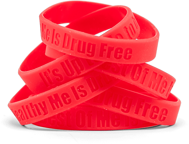 Red Ribbon Week Wristbands - Wristband (725x600), Png Download