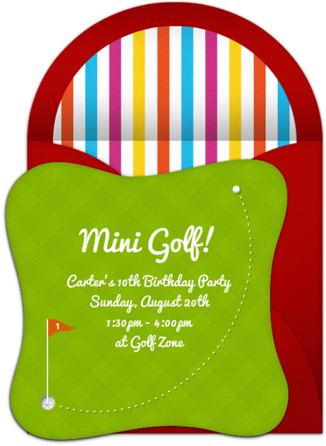 Putt-putt Online Invitation - Circle (650x650), Png Download