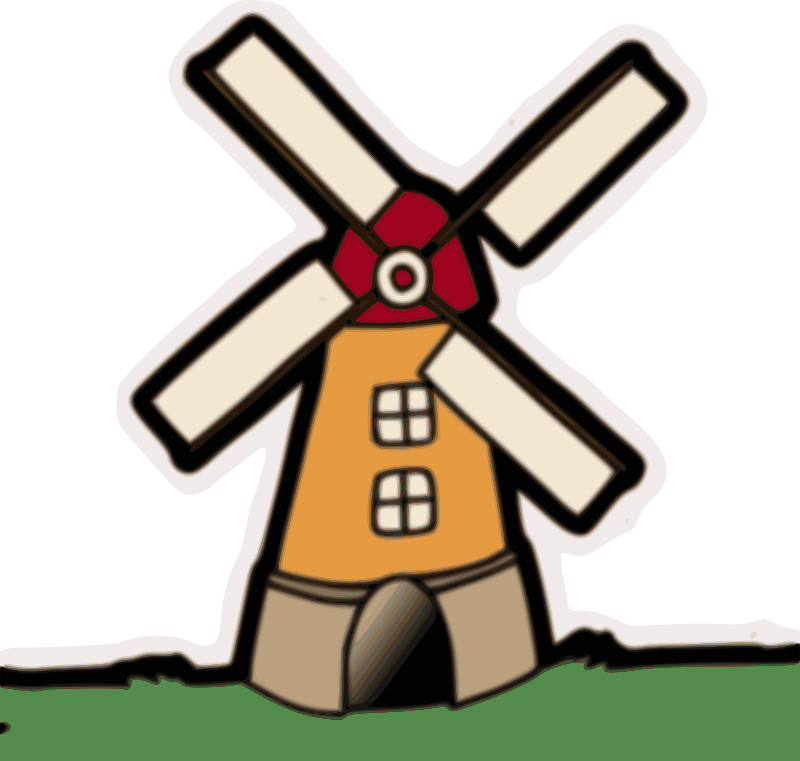 Jpg Free Clipartsco Putt Onclipart - Wind Mill Clipart (800x761), Png Download
