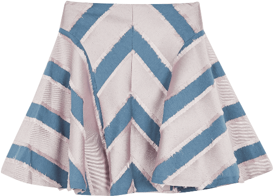 Pink Chambray Chevron Skirt - Miniskirt (600x800), Png Download