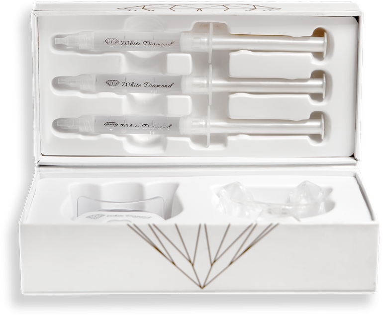 White Diamond Teeth Whitening Kit Open - Box (838x639), Png Download