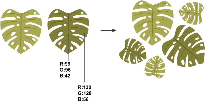 How To Create Other Monstera Leaves - Leaf (850x446), Png Download