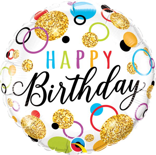 Birthday Glitter Dots - Happy Birthday Glitter (600x594), Png Download