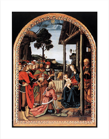 Giclee Painting: Perugino's Adoration Of Magi, 1476, (580x580), Png Download