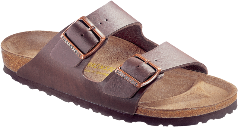Birkenstock Arizona Brown Birko-flor - Birkenstock Men's Arizona Birko Flor Sandal (800x433), Png Download