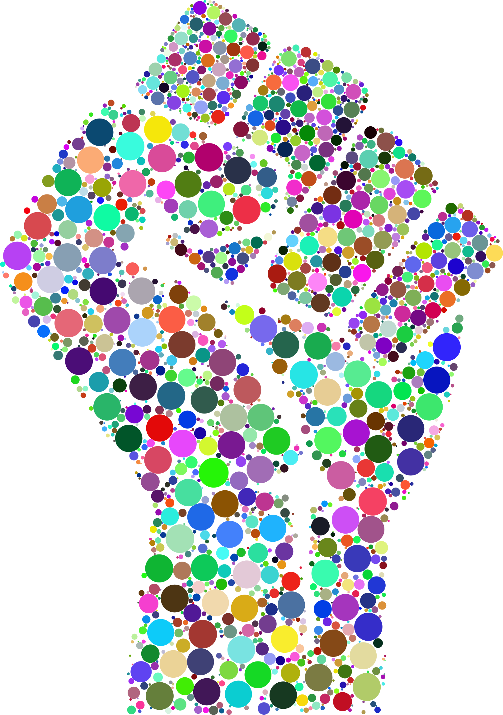 Big Image - Colorful Fist (1616x2298), Png Download