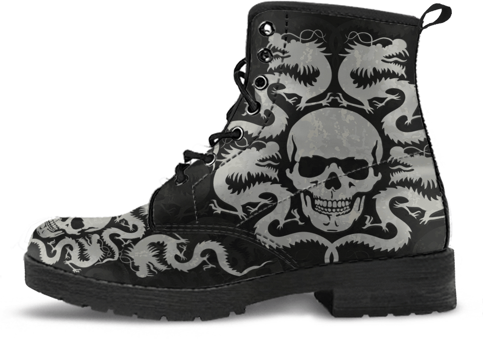 Skull Obsession Dragon Skull Boots Ii - Teach Peace World Boots - Men & Women (944x840), Png Download