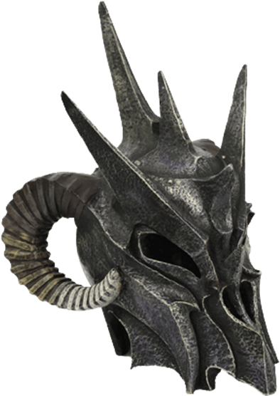 Warrior Dragon Skull Statue - Ram Horned Terra Gallow Skull Figurine Dark Lord Underworld (555x555), Png Download