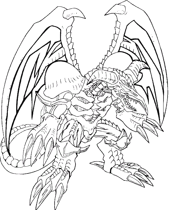 Black Skull Dragon Coloring Pages 4 By Tracy - Yu Gi Oh Dragon Coloring Pages (585x725), Png Download