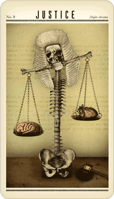 Justice - Justice Skeleton Tarot (600x800), Png Download
