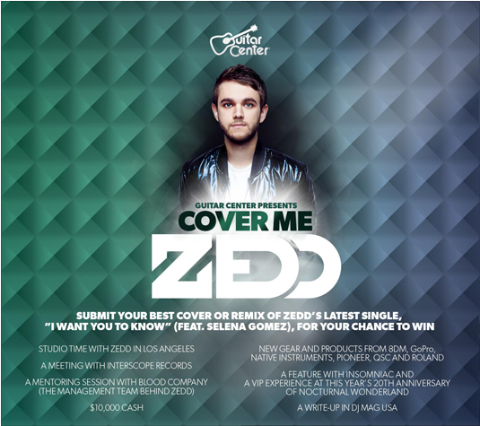 Cover Me Zedd - Flyer (600x540), Png Download