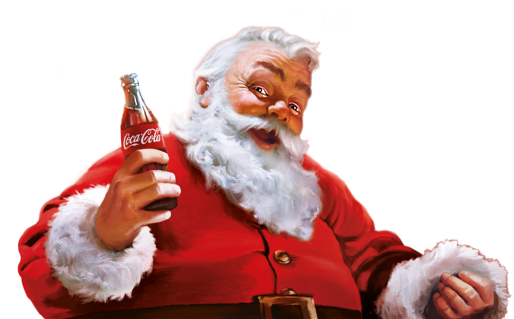Merry Christmas From Vintrad- Vintage Radio Blog - Coca Cola Santa Png (1200x649), Png Download