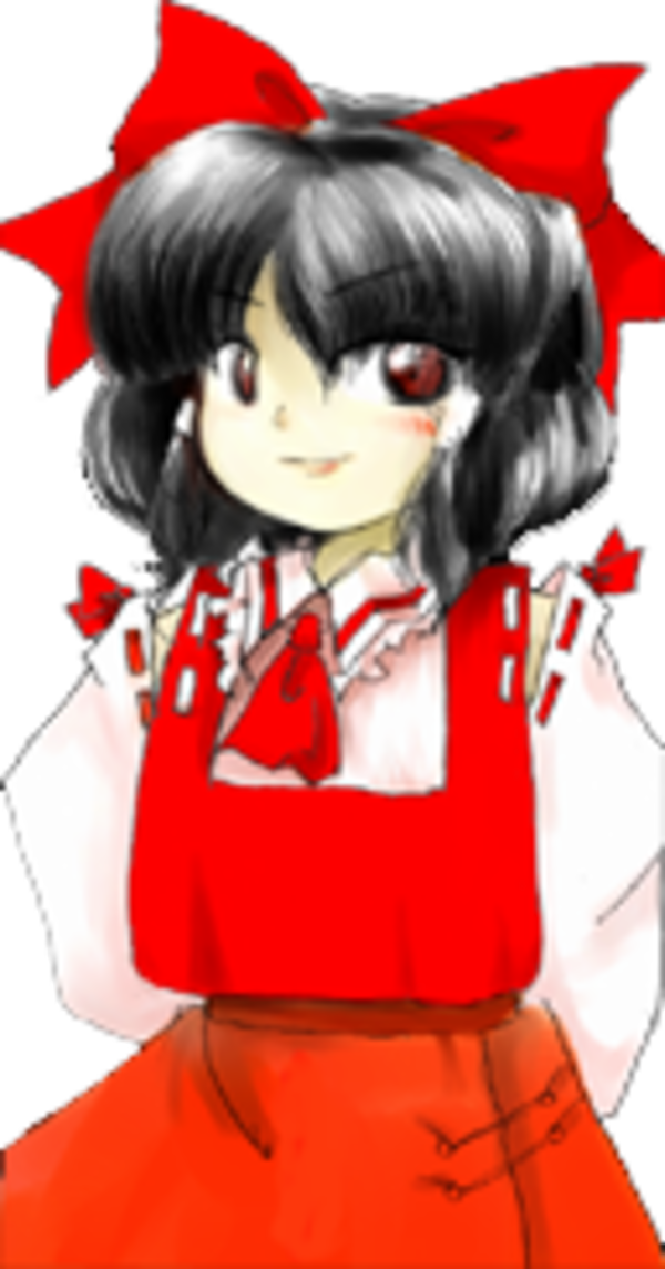 Reimu Hakurei Touhou 6 (600x1144), Png Download