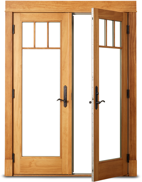 Frenchwood® Hinged Patio Doors (500x629), Png Download