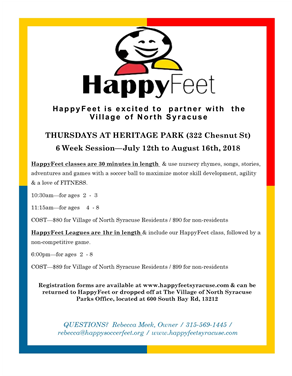 Heritage Park Summer Session - Happy Feet Soccer (960x375), Png Download