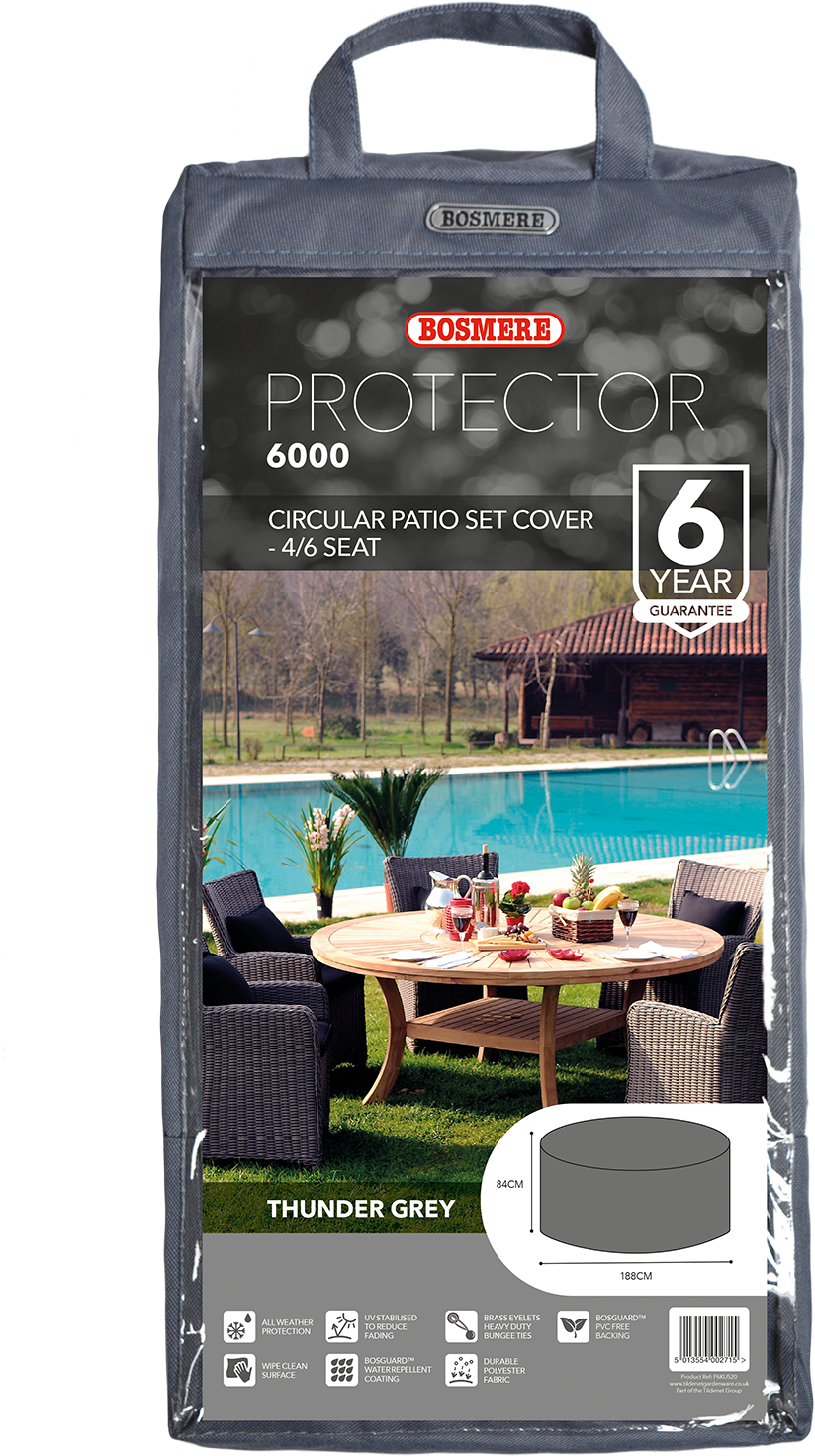 Bosmere Protector 6000 Circular Patio Set Cover - Bosmere (992x1524), Png Download