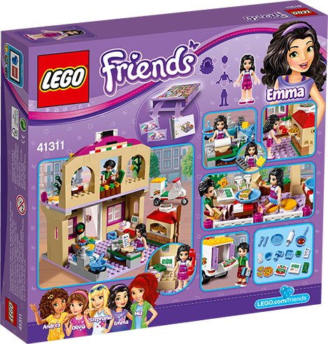 Friends 41311 Pizzeria, , Large - Lego Friends Heartlake Pizzeria 41311 (469x492), Png Download