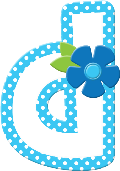 De Lunares Y Flores Azules (564x683), Png Download
