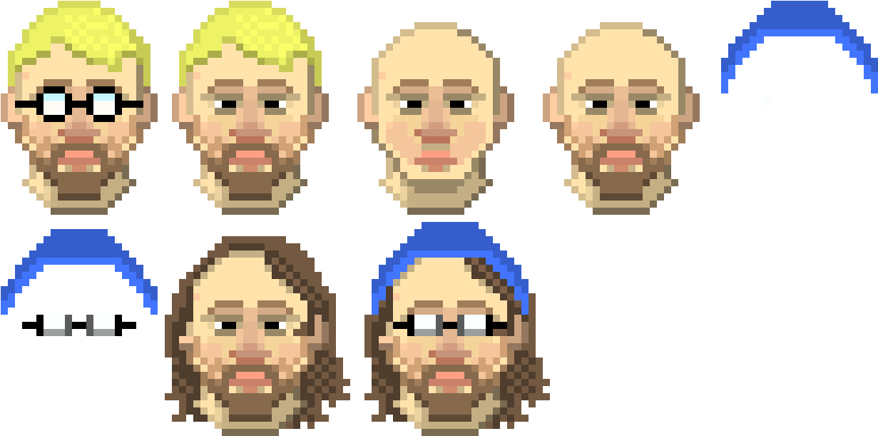 Sam Hyde Faces - Pixel Art (1280x650), Png Download