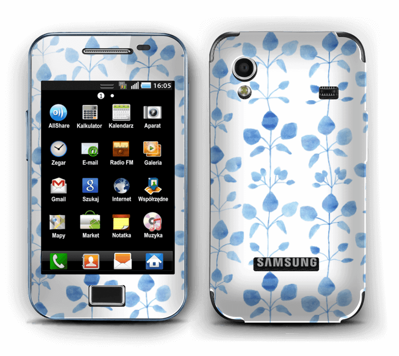 Flores Azules - Case-mate Barely There - Black - For Samsung Galaxy (800x714), Png Download