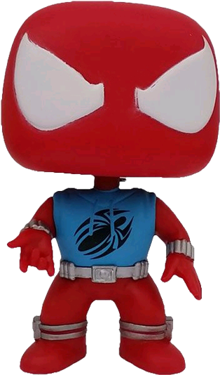 Scarlet Spider Us Exclusive Pop Vinyl Figure - Scarlet Spider Pop Vinyl (600x600), Png Download