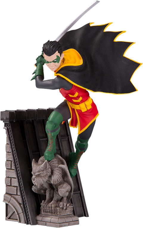 71" Dc Comics Statue Robin Bat Family - Robin (480x766), Png Download