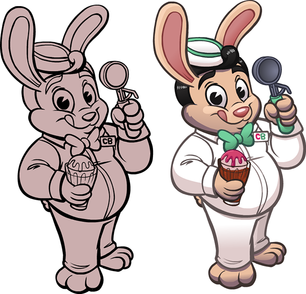 Bunny Boy Mascot, Loosely Inspired By Michigan Restaurant - Cartoon (600x577), Png Download