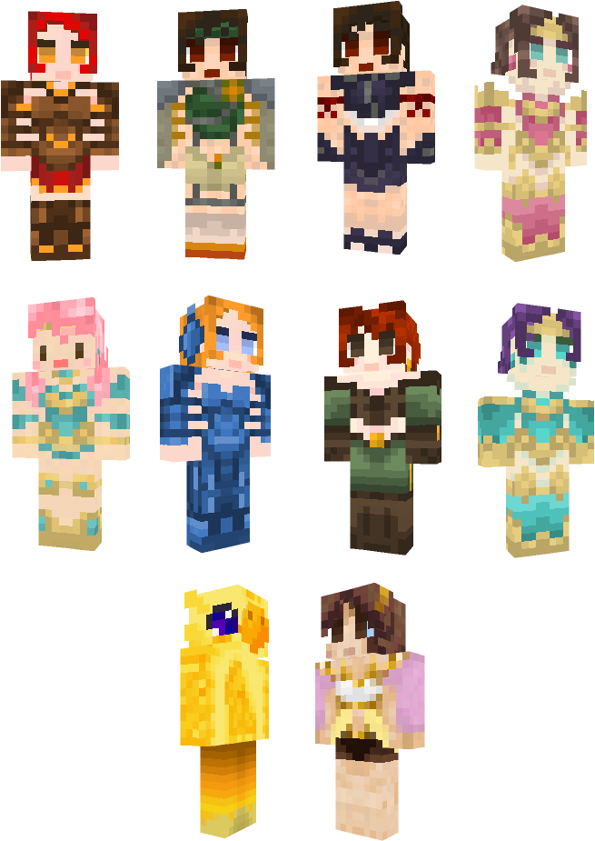 Scene Pige Minecraft Hud - Minecraft Hd Female Skins (667x941), Png Download