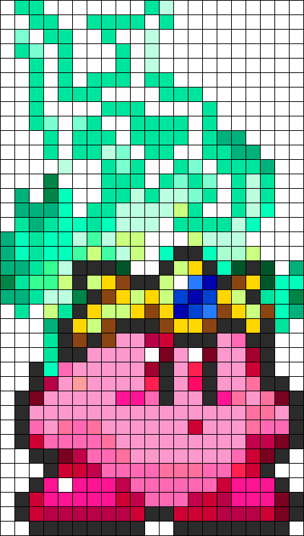 Plasma Kirby Perler Bead Pattern / Bead Sprite - Central City Brewing Co Ltd (442x778), Png Download