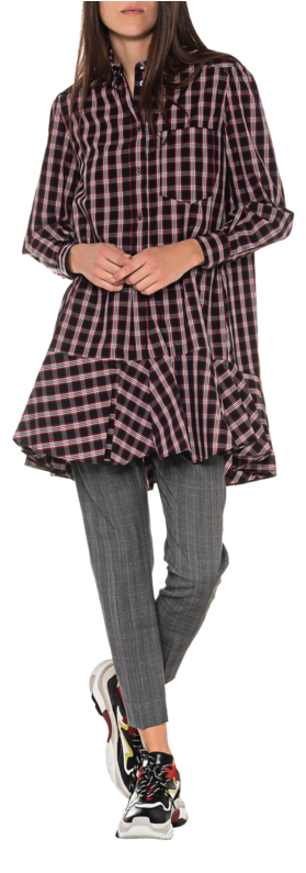 Isabel Marant Étoilelong Ondria Multicolor // Flared - Plaid (618x794), Png Download