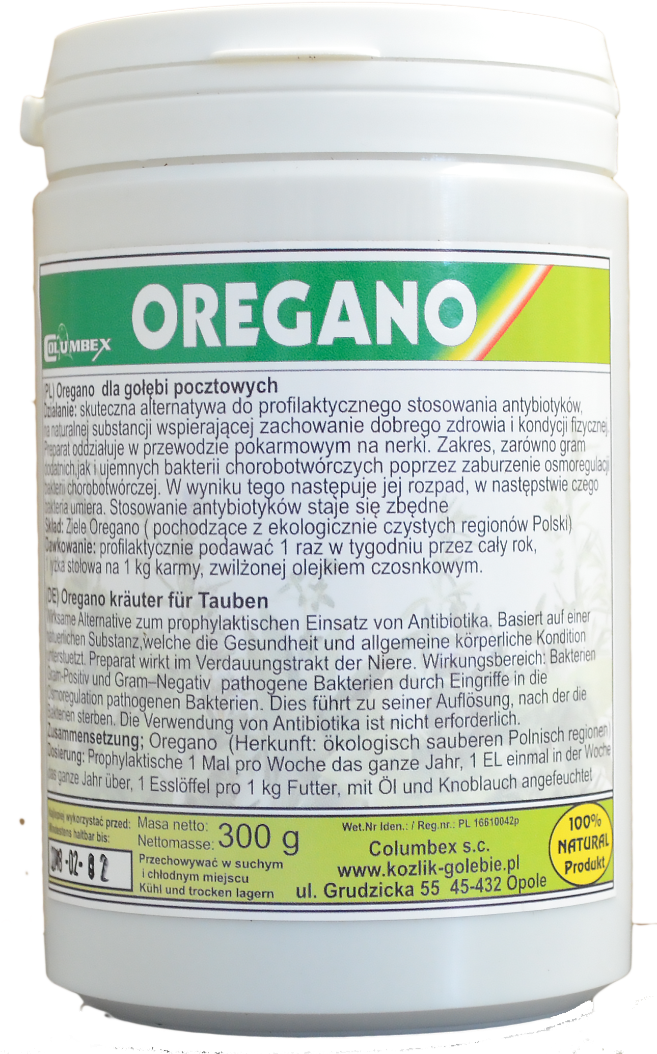 Columbex - Herbatka Oregano - 300g - Pijama Denimpi (1289x2092), Png Download