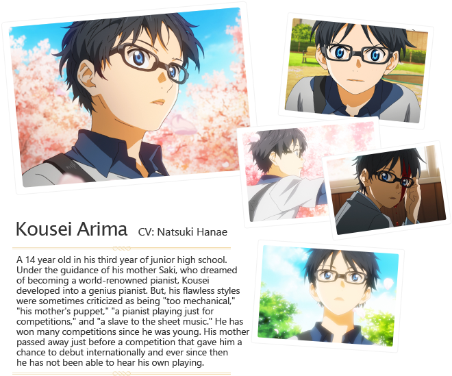 Anime Your Lie In April Shigatsu Wa Kimi No Uso Arima (778x655), Png Download