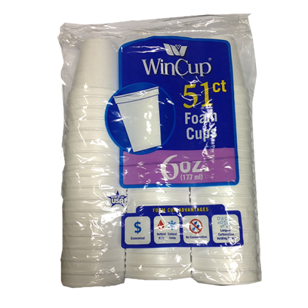 Foam Cup 6 Oz (600x600), Png Download