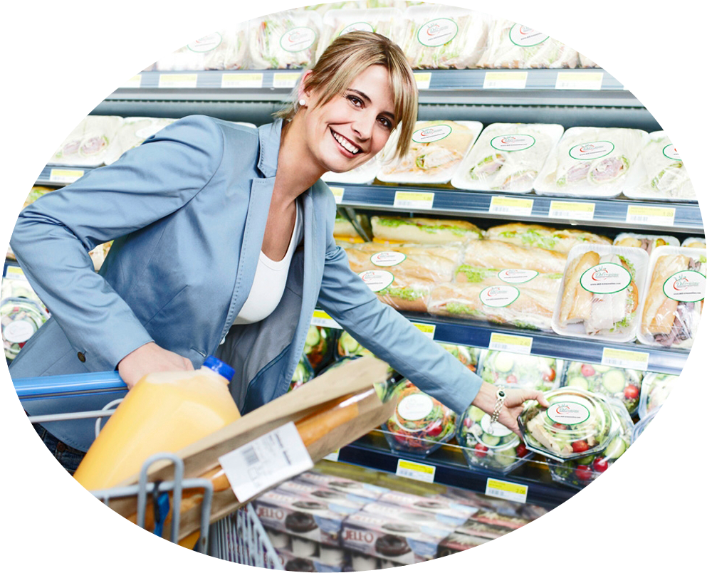Woman Smiling While Shopping - Girl (993x805), Png Download