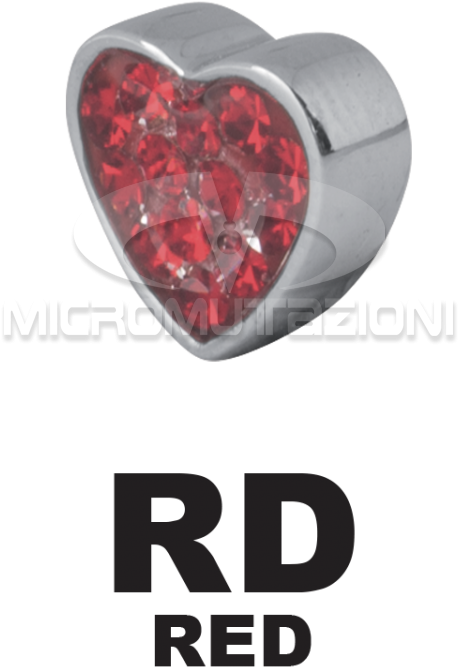 Heart Crystal Tongue Component Ear - Swarovski Ag (750x750), Png Download