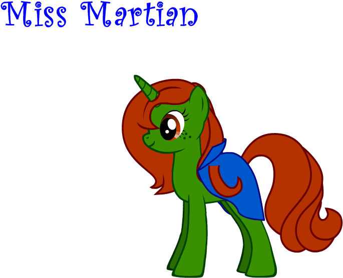 Young Justice Images M'gann As A Pony Hd Wallpaper (830x650), Png Download